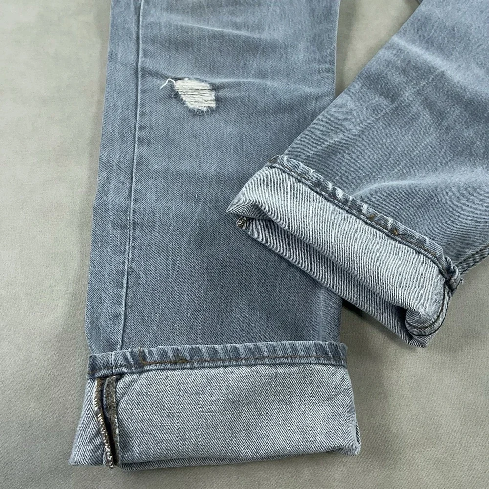 Vintage Levis‎ 501 Jeans Mens 32x30 Gray 80s Denim Distressed Faded (Fits 28x29)